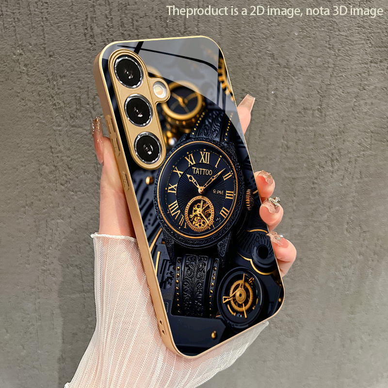 Watches & Jewelry Lvmh - Mechanisch gouden horlogepatroon 2D telefoonhoesje voor