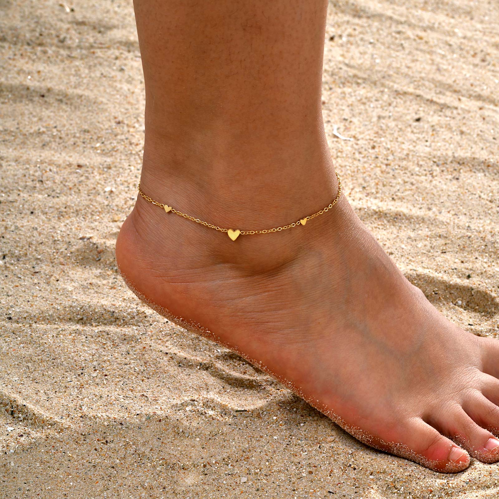 Jc Jewelry & Watches Photos - Roestvrij stalen hart enkelbanden voor dames,