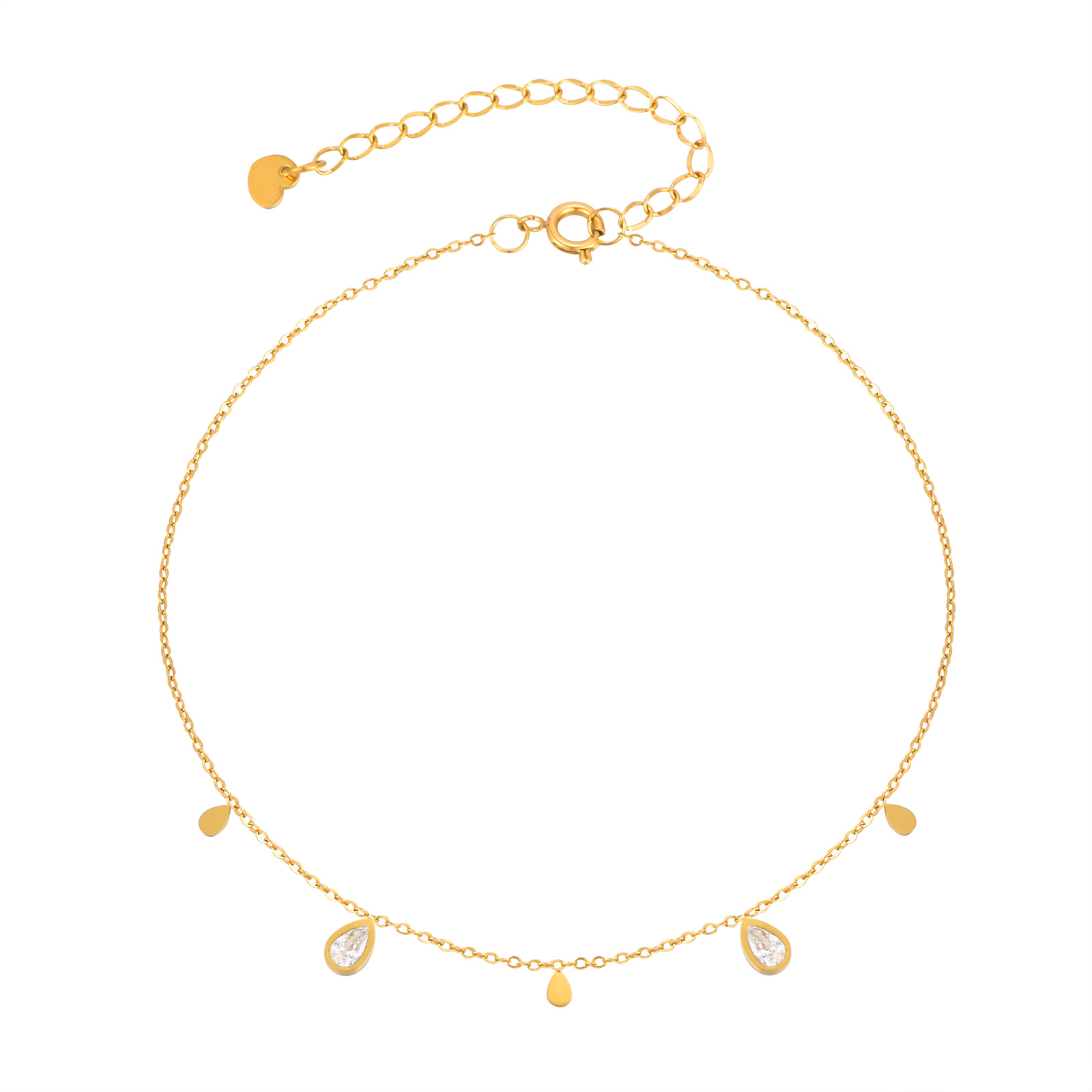 Jc Jewelry & Watches Photos - Sierlijke waterdruppel zirkoon enkelbandje voor dames,
