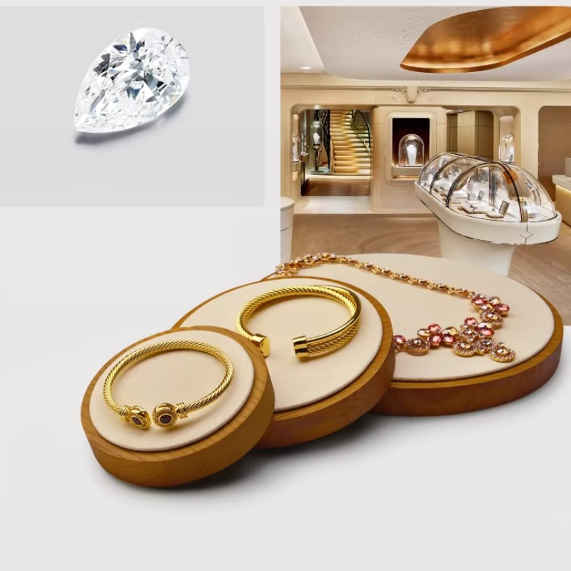 Jewelry And Watches Stores - Massief houten sieradenschaal voor horloges, ringen,