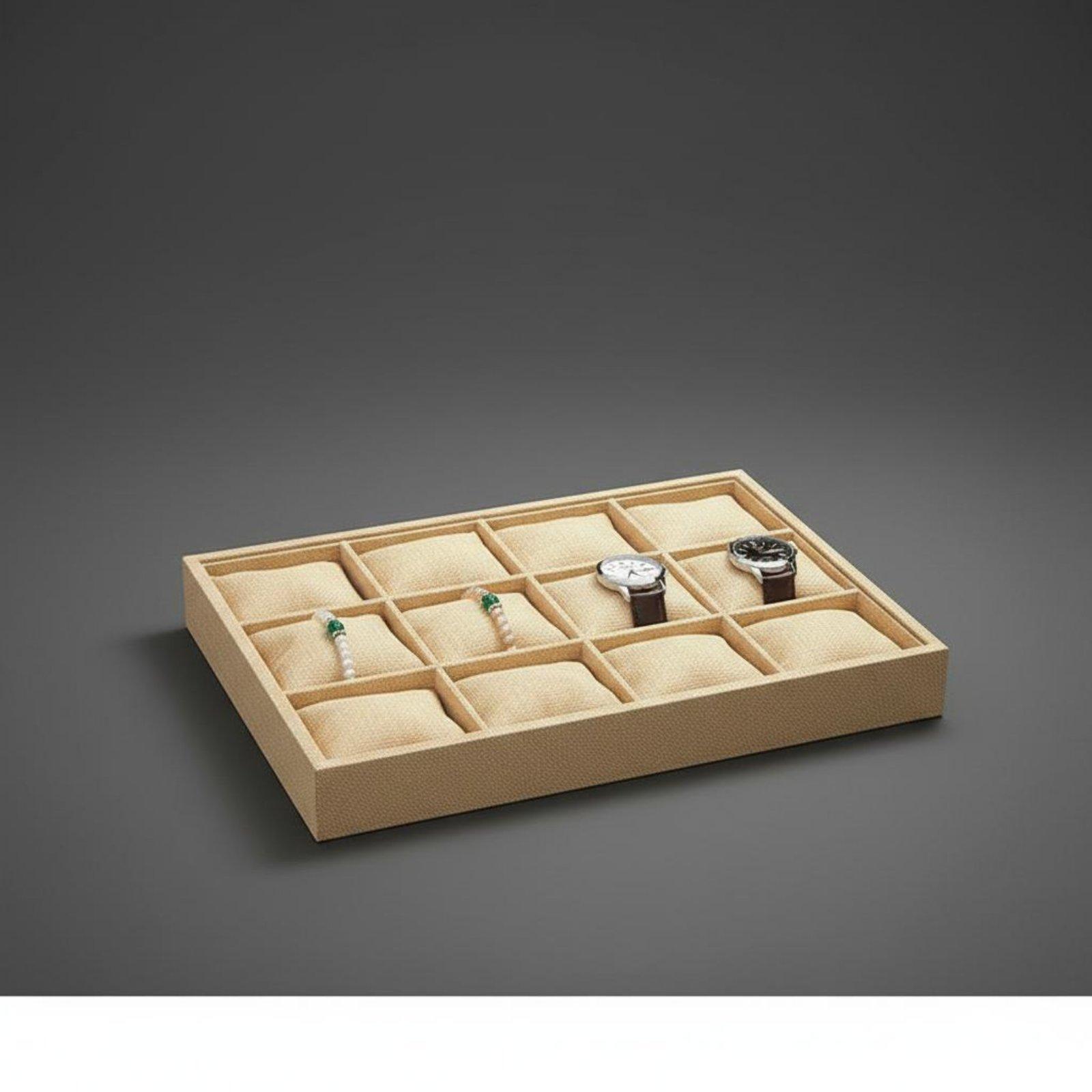 Jewelry And Watches Stores - Linnen Stoffen Sieradenhouder Open Top Horlogebox