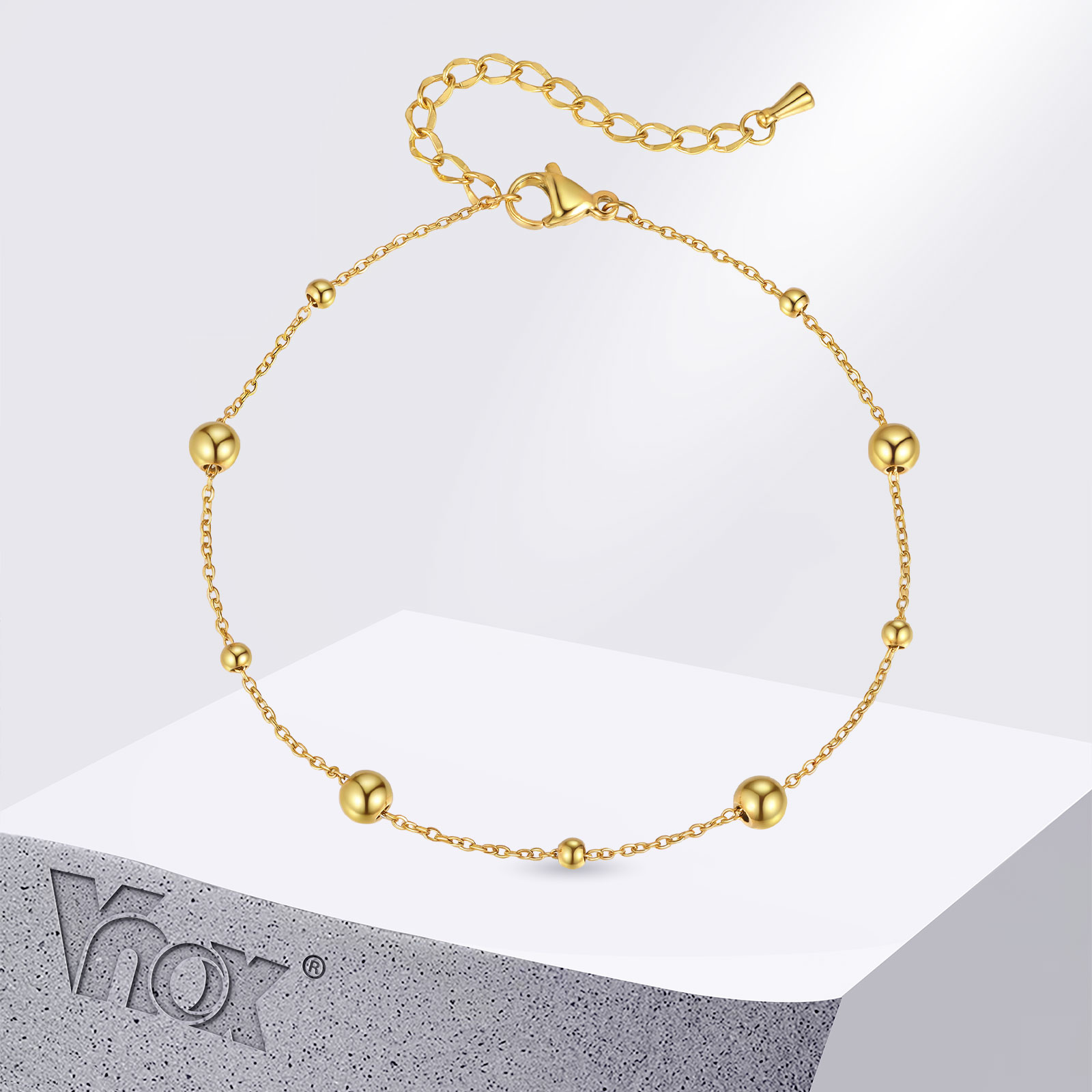 Jc Jewelry & Watches Photos - Vnox roestvrijstalen enkelbanden met kleine kralen,