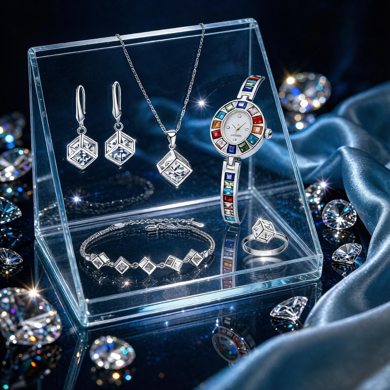 Best Jewelry Watches Women - Luxe 925 Sterling Zilver Geometrische Kristal
