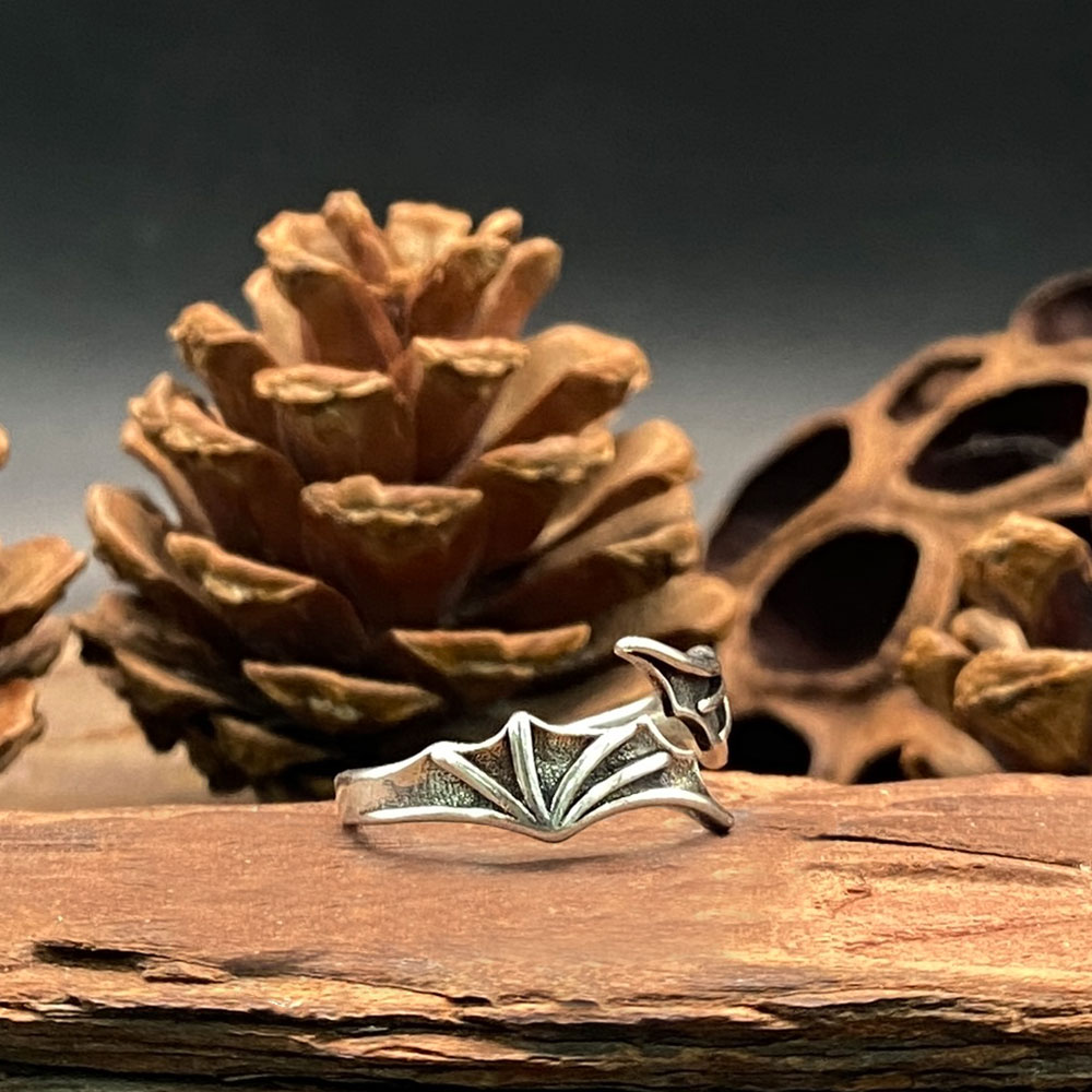 Gotische vleermuisvleugelring  - Gothic Skull Ring recensie en prijs