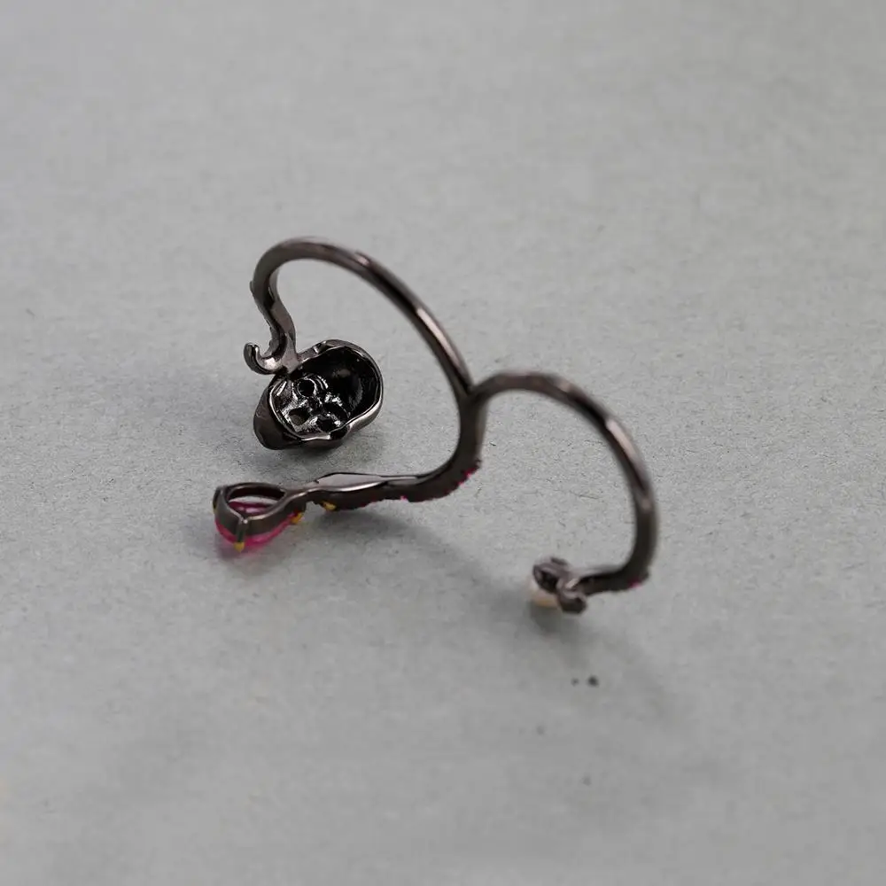 Gem's Ballet Natuurlijke Robij - Gothic Skull Ring recensie en prijs