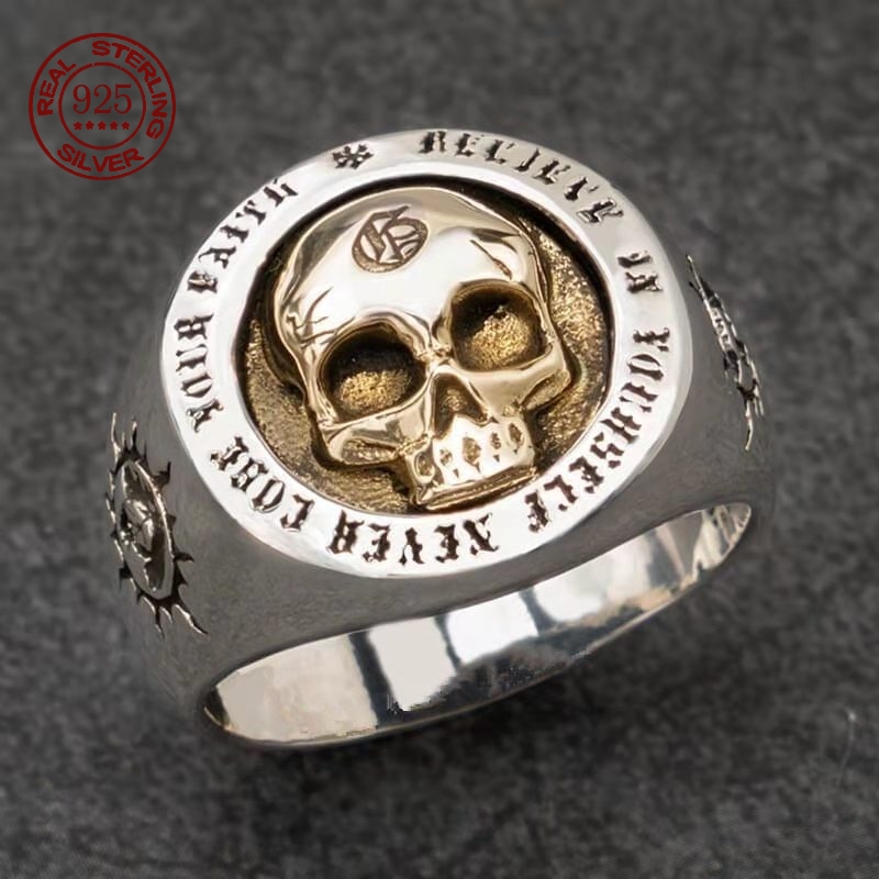 S925 Sterling Zilver Mode Mann - Gothic Skull Ring recensie en prijs