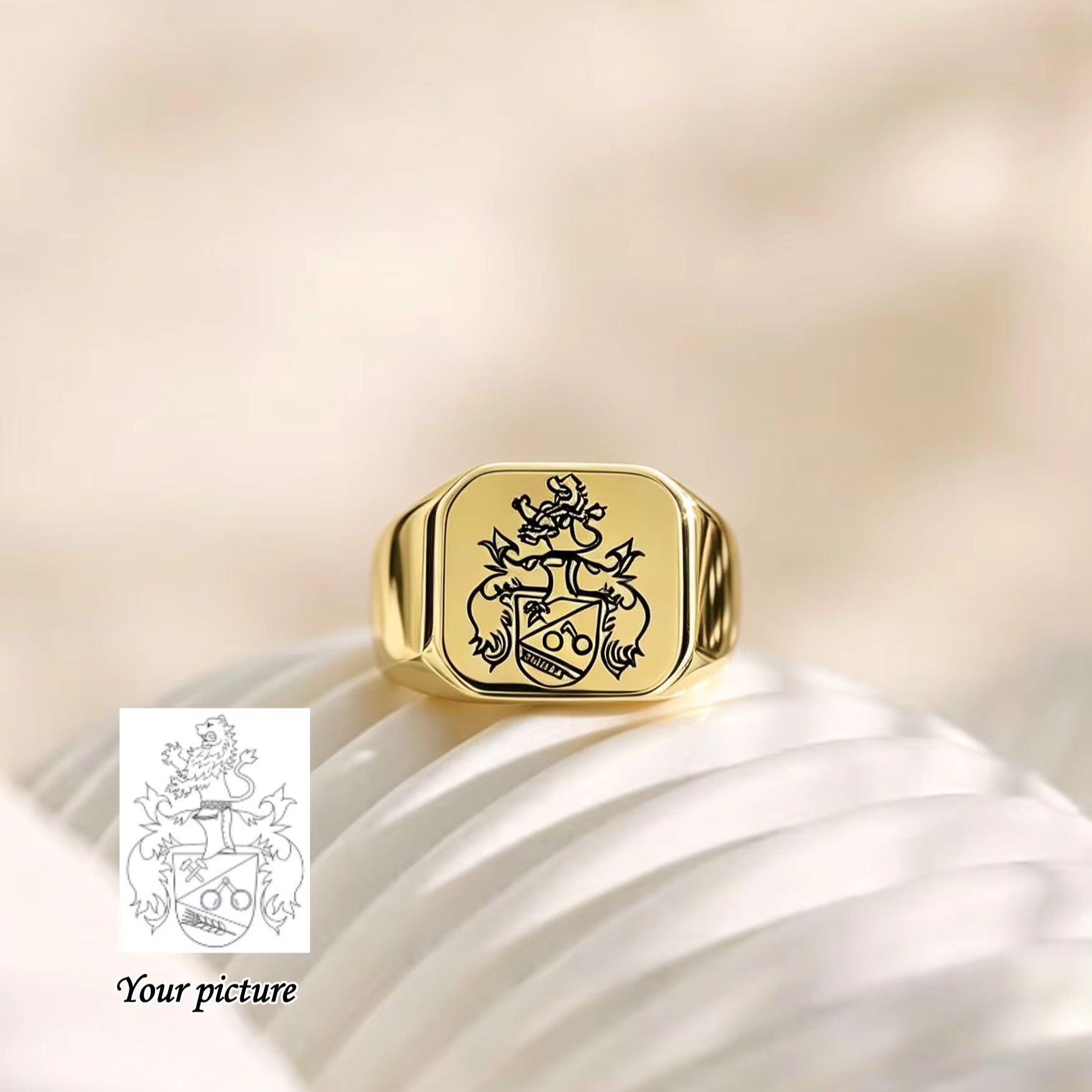 Gepersonaliseerde familiewapen - Mens Signet Ring recensie en prijs