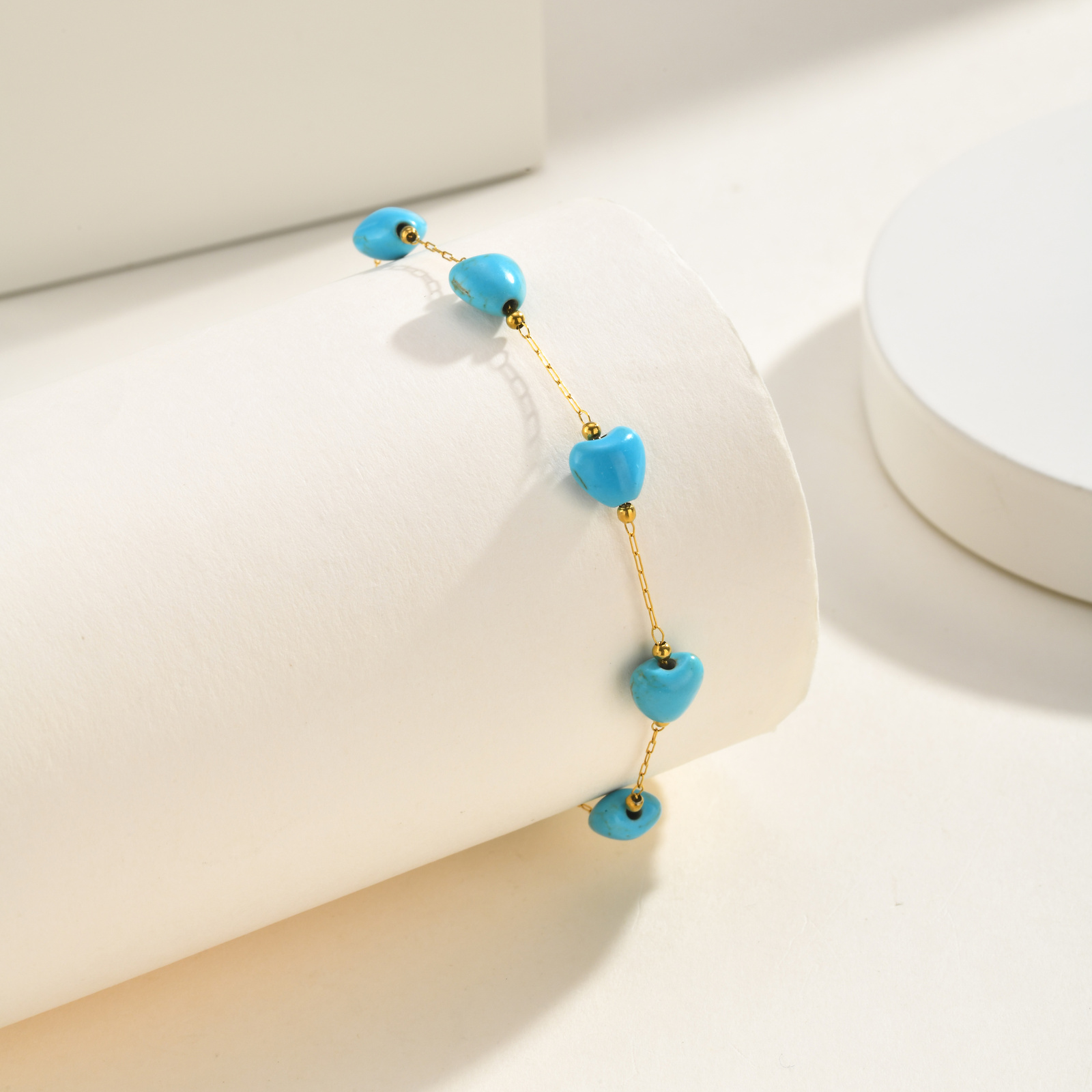 Turquoise hartvormige enkelban - Jc Jewelry & Watches Photos recensie en prijs
