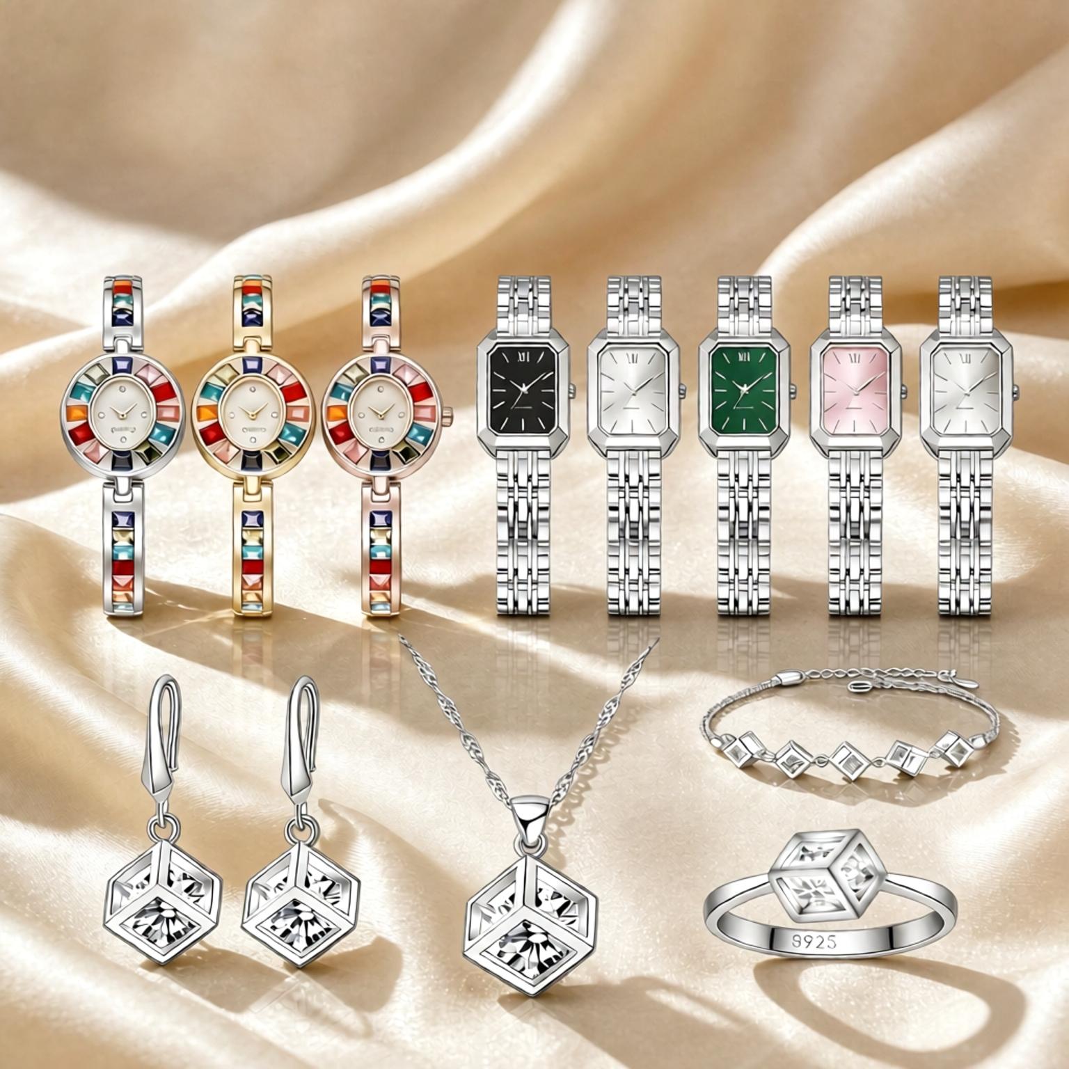 Luxe 925 Sterling Zilver Geome - Best Jewelry Watches Women recensie en prijs