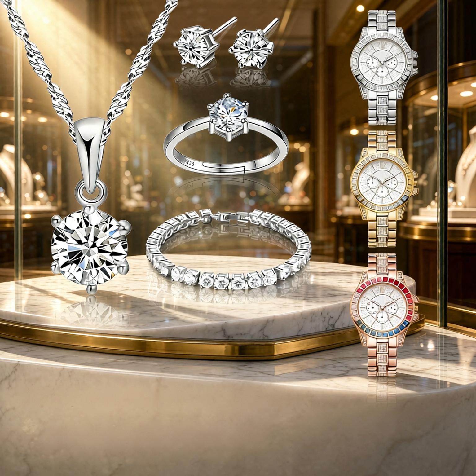 Luxe 925 Sterling Zilver Geome - Best Jewelry Watches Women recensie en prijs