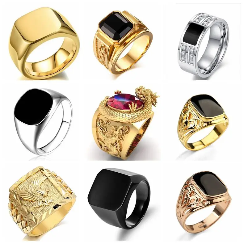 Signet Vierkante Vinger Ringen - Mens Signet Ring recensie en prijs