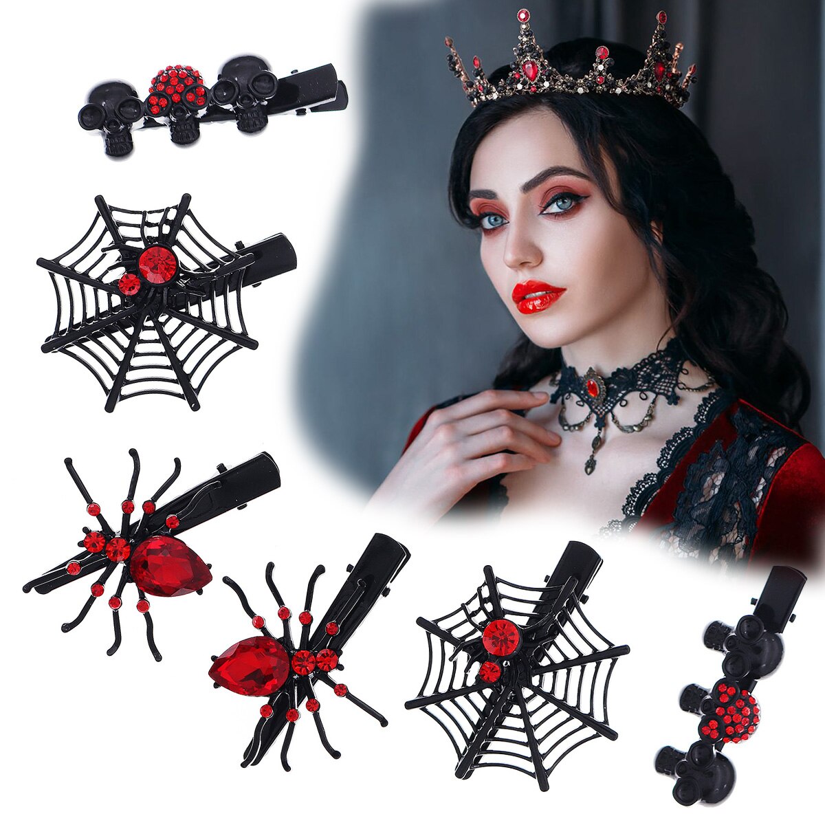 Gothic Punk Zwarte Spin Dier V - Gothic Skull Ring recensie en prijs
